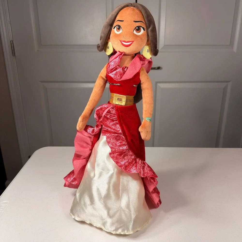 Disney Store Elena of Avalor Plush Doll Red Adventure Dress 20 Inch Large